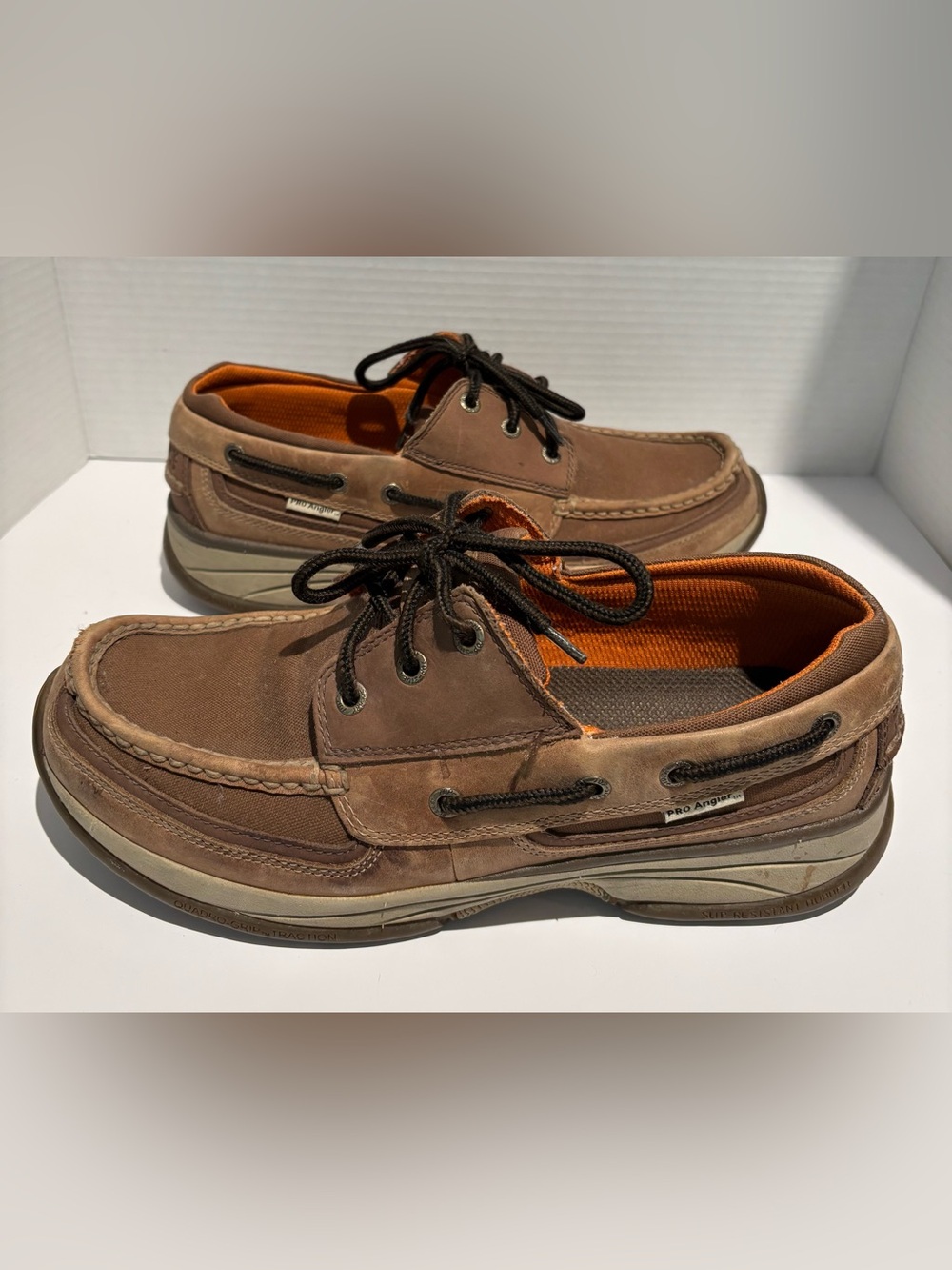 Men’s Vintage Y2K Sperry Top-Sider Size 10 Slip-on Leather & Canvas Pro Angler